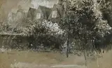 The Orchard by John Butler Yeats, watercolour on paper heightened, sold Aug 2022