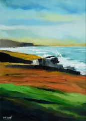 Padraig McCaul, Autumn Waves, Achill, 2008, oil on canvas