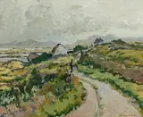 Desmond Hickey, Toward Carraroe, Connemara, oil on board