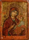 Mother of God by 18th Century Greek Icon, oil on panel, sold Aug 2022