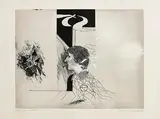 Micheal Farrell, Self Portrait, 1977, limited edition etching - numbered 30 from an edition of 80