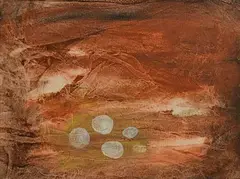Still Life with Cloth IV by Anne Yeats, 1976, oil on paper, offered Aug 2022