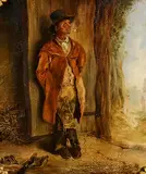 Charles Henry Cook, Taking a Break, oil on panel
