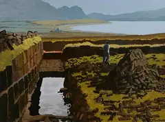 Boglands, North Mayo by John Francis Skelton, acrylic on canvas board, sold Aug 2022