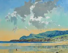 Cloudy Day and Evening Light, Achill by Alex McKenna, oil on canvas, sold Aug 2022