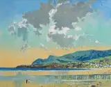 Alex McKenna, Cloudy Day and Evening Light, Achill, oil on canvas