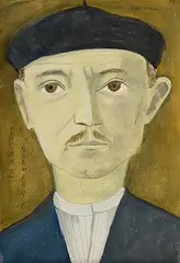 Reginald Gray, Homme Normandie, mixed media on paper