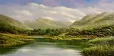 Gerard Marjoram, Mweelrea Mountains at Delphi, Co. Mayo, oil on canvas