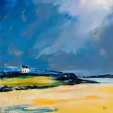 Paula McKinney, Beach House, Downings, Co. Donegal, oil on board