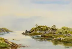 Evening Light, Co. Donegal by Robert Egginton, watercolour on paper, sold Aug 2022