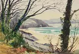 Theodore James Gracey, View Through the Trees, watercolour on paper