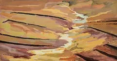 Anne S. King Harmon, Wicklow Mountains, gouache on board