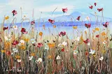 Lorna Millar, Bank of Flowers, acrylic on board