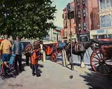 St. Stephen's Green by Norman Teeling, oil on board, sold Aug 2022