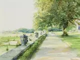 Thomas Ryan, Evening Stroll, watercolour on paper