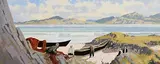 John Francis Skelton, Coastal Industry, Caherdaniel, Co. Kerry, oil on canvas board