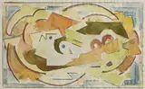 Mainie Jellett, Cubist Composition, mixed media on paper