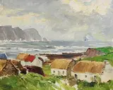 Charles Vincent Lamb, Cottages by the Shore, Connemara
