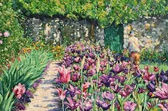 The Walled Garden by James S. Brohan, oil on canvas, sold Jun 2022