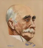 Seán Keating, President Douglas Hyde, pastel on paper