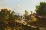 Wooded River Landscape near Kerry by Jeremiah Hodges Mulcahy A.R.H.A., 1865, oil on canvas, offered Jun 2022
