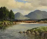Lough Shindilla, Co. Galway by Maurice Canning Wilks, oil on canvas, offered Jun 2022