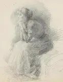 Portrait of Mary Walker by John Butler Yeats, pencil on paper, sold Jun 2022