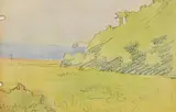 Sligo Landscape by Jack Butler Yeats, watercolour, crayon and pencil on paper, sold Jun 2022