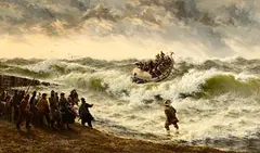 Thomas Rose Miles, Return of the Lifeboat, 1888, oil on canvas