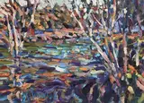 Autumnal Evening in Glen Shelane by Arthur K. Maderson, oil on board, sold Jun 2022