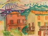 Gerard Dillon, Italian Hillside, watercolour on paper