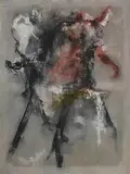 Dance by Gerald Davis, 1976, oil on canvas, sold Jun 2022