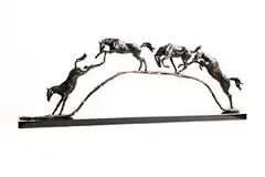 Siobhan Bulfin, Over the Bank, bronze on a granite base - numbered 2 from an edition of 9
