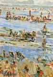 Low Tide, Tramore by Arthur K. Maderson, oil on board, sold Jun 2022