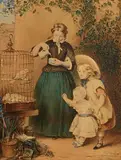 William Mulready, Inquisitive Children, 1850, watercolour on paper