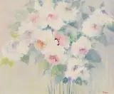 Tom Carr, Still Life - White Flowers, oil on canvas laid on board