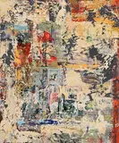 Holiday by John Kingerlee, 2016, collage, oil and mixed media on card, sold Jun 2022