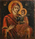 Mother of God by 18th Century Greek Icon, oil on panel, sold Jun 2022