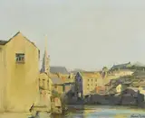 Thomas Ryan, Wellington Quay, Drogheda, 1976, oil on board