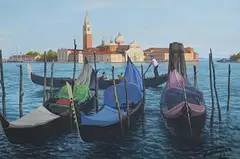 John Turner, Venice, 1989, oil on canvas board
