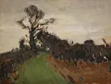 Derek Hill, Autumn Landscape, oil on board