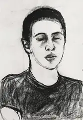 Buachill by Suzy O'Mullane, 2008, charcoal on paper, sold Jun 2022