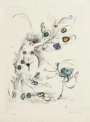 Insect Play by Ronald Searle, 1973, limited edition lithograph - numbered 73 from an edition of 99 - printed on vellum paper, sold Jun 2022