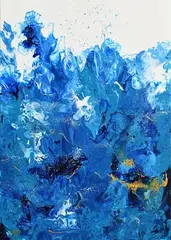 Freddie Sheahan-Murphy, Stormy Seas, Fastnet, 2022, acrylic on canvas