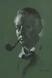 Self Portrait by Maurice Canning Wilks, pastel on paper, sold Jun 2022