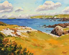 Fergal Flanagan, Errislannan, Near Clifden, Connemara, oil on board