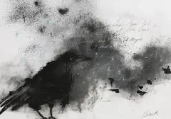 What Do You See When You Look at Me Crow? by Margo Banks, mixed media on paper, sold Jun 2022