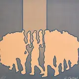 Robert Ballagh, Prisoners at Exercise after Dawn, lithograph - artist's proof