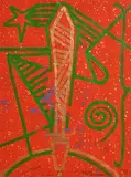 Abdullah Qandell, Padi, Blood Sword of Colossal Victory, oil on paper