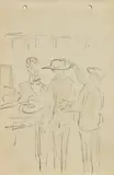 The Milliner by Jack Butler Yeats, pencil and wash on paper, sold Apr 2022